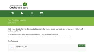 Health Service Discounts Cashback Card