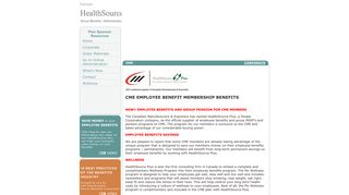 HealthSource Plus - CME Employee Benefits Program