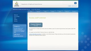 Access staff webmail | Department of Health and Human Services