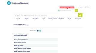 Surgery - Healthcare Bluebook - Search Results