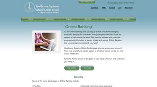 Online Banking | Healthcare Systems Federal Credit Union