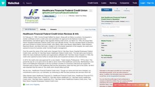 Healthcare Financial Federal Credit Union Reviews - WalletHub