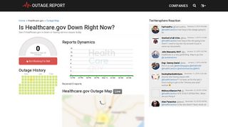 Healthcare.gov Down? Service Status, Map, Problems History ...
