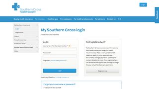 My Southern Cross: Login