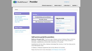 Provider portal - HealthPartners