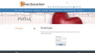Southwest Healthcare Services : Portal : Portal Login