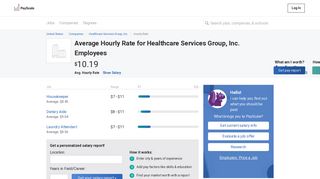 Healthcare Services Group, Inc. Wages, Hourly Wage Rate | PayScale