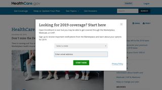 Sign Up or Update Marketplace coverage by ... - HealthCare.gov