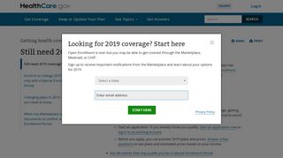 Still need 2019 coverage? | HealthCare.gov