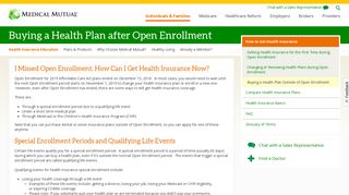 How to Buy Health Insurance after Open Enrollment | Medical Mutual