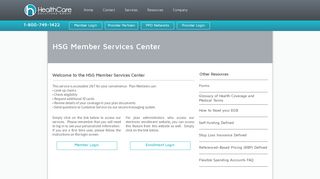 Member Login - Healthcare Solutions Group