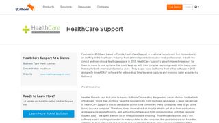 HealthCare Support | Bullhorn