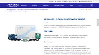AE-CLOUD1 - Cloud Connectivity Example - Renesas Electronics