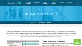 Behavioral Assessments | HealthcareSource