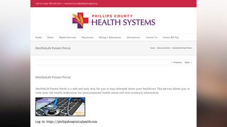 HealtheLife Patient Portal – Phillips County Hospital and Medical Clinics