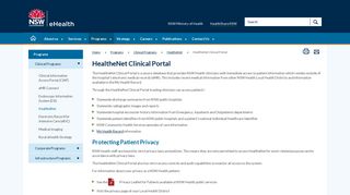 HealtheNet Clinical Portal - eHealth NSW