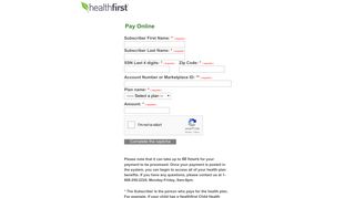 Info - Healthfirst | Bill Pay