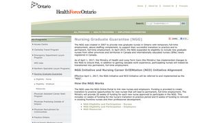 Nursing Graduate Guarantee - HealthForceOntario