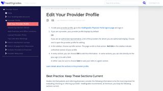 Edit Your Provider Profile - Help Center - Healthgrades