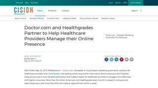 Doctor.com and Healthgrades Partner to Help Healthcare Providers ...