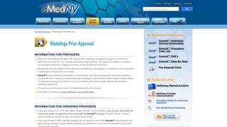 eMedNY : Provider Manuals : Radiology