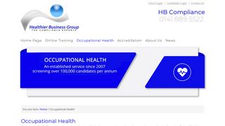 Occupational Health - Healthier Business Group