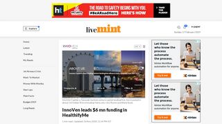 InnoVen leads $6 mn funding in HealthifyMe - Livemint