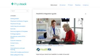 HealthKit integration guide - Physitrack help & support