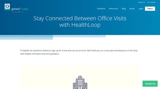 Sign-up for a Secure and Free HealthLoop Account