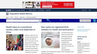 Population Health Metrics | Home page