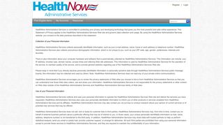 HealthNow Administrative Services > Home
