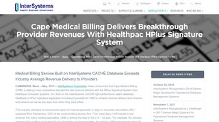 Cape Medical Billing Delivers Breakthrough Provider Revenues With ...