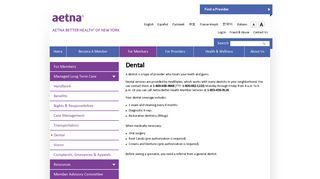 Dental | Aetna Better Health of New York