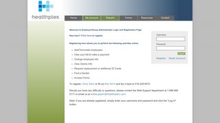 Healthplex >> Registration and Login for Employer/Group ...