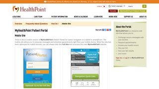 Mobile Site | HealthPoint