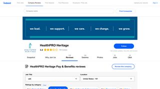 Working at HealthPRO Heritage: Employee Reviews about Pay ...