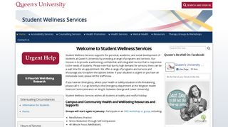 Home | Student Wellness Services - Queen's University