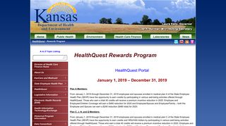 HealthQuest Rewards Program - KDHE