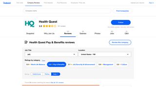 Working at Health Quest: 57 Reviews about Pay & Benefits | Indeed.com