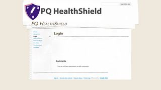 Login - PQ HealthShield