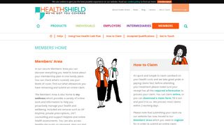 Members' Home - Health Cash Plans from Health Shield