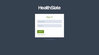 Sign in | HealthSlate Portal