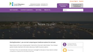 Renew my plan | HealthSource RI