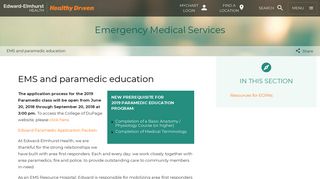 EMS and paramedic education | Edward-Elmhurst Health