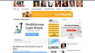Healthstream Login Rwjuh - HealthStream Net Worth