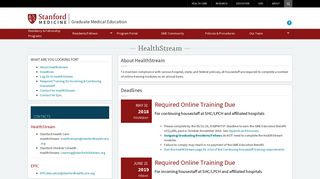 HealthStream | Graduate Medical Education | Stanford Medicine