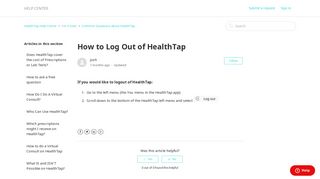 How to Log Out of HealthTap – HealthTap Help Center