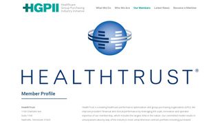 HealthTrust - Healthcare Group Purchasing Industry Initiative