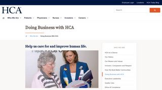 Doing Business with HCA | HCA Healthcare