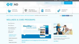 HealthyBlue Online Wellness Center - BCBSND